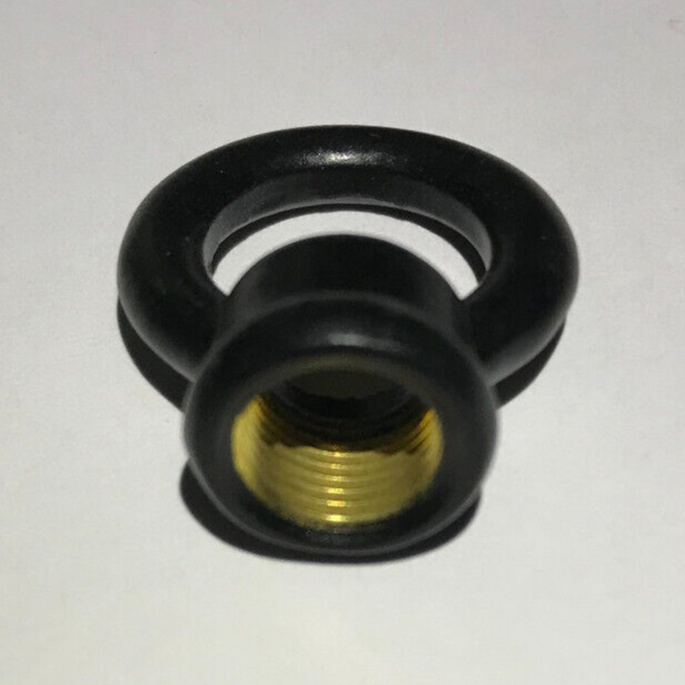 New 1" Cast Brass Loop With Wire Way, Satin Black Finish 1/8F Tap(3/8") #BL954BK