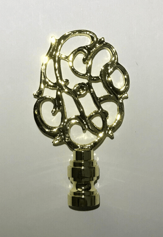 New 3 1/8" Solid Brass Die Cast Lamp Finial, Polished & Lacquered, 1/4 - 27F LF164 - Stone Door Lamps