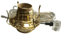 New Brass Plated #2 Electric Lamp Burner With 6 ft. Silver Cord #EB219 - Stone Door Lamps