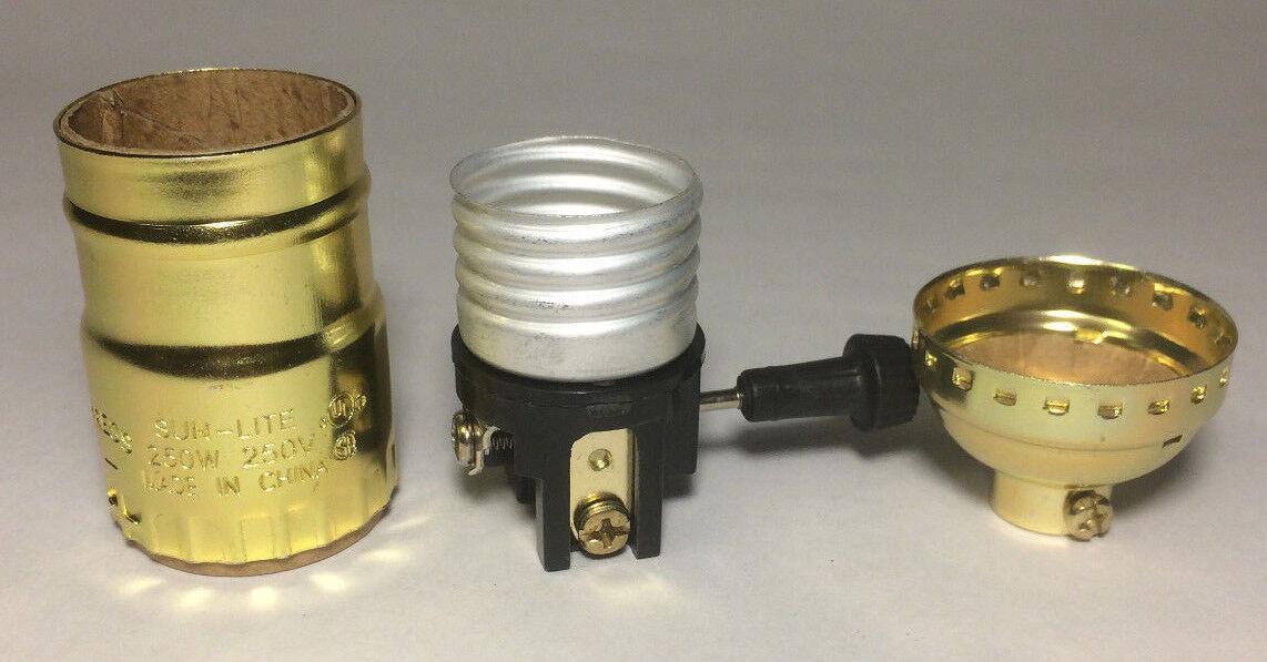 New Regular On Off Turn Knob Lamp Socket for standard size Light Bulbs #SO345 - Stone Door Lamps