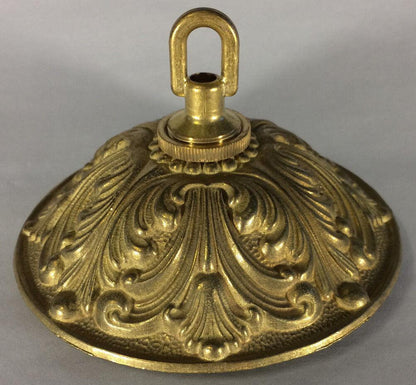 5 1/2" Unfinished Brass Finish Die Cast Brass Screw Collar Ceiling Canopy Kit - Stone Door Lamps