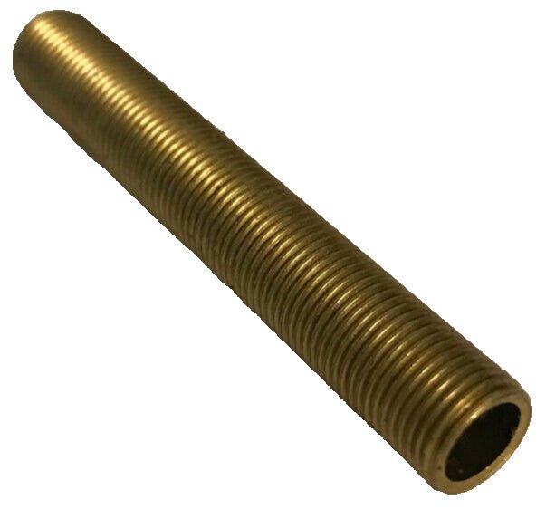 New 3 1/2" Solid Brass Lamp Nipple Pipe 1/8 IP (3/8" O.D.) Rust Resistant #LN238 - Stone Door Lamps