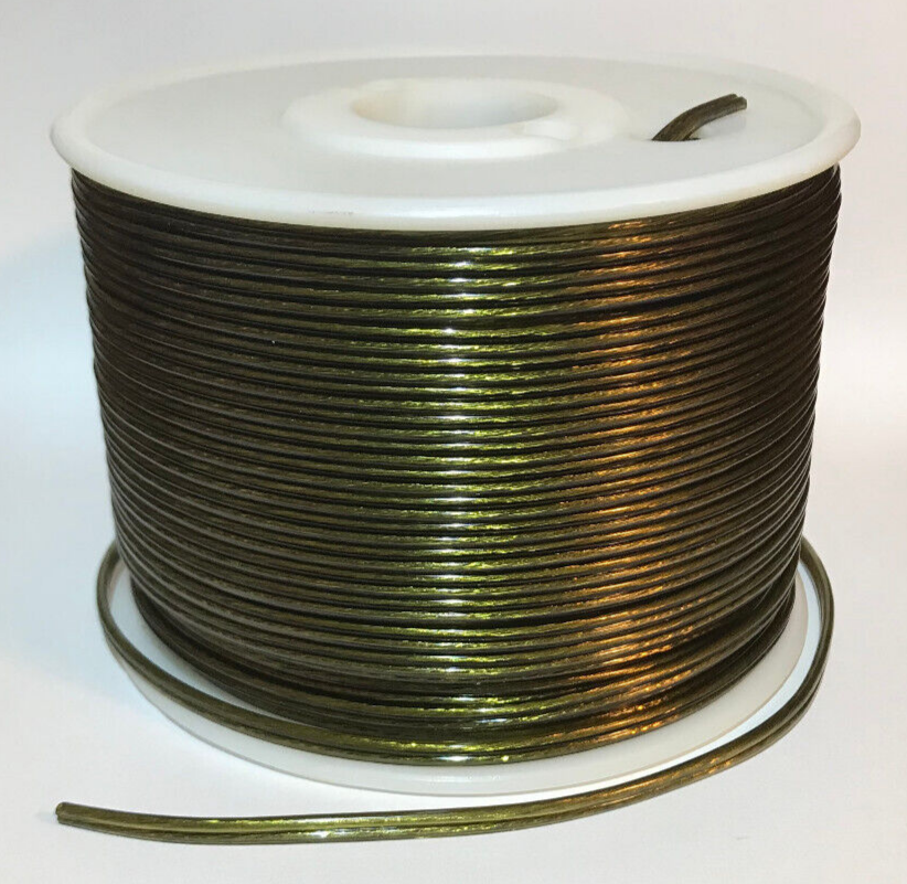 250 ft Antique Brass 22/2 Thin, Special Purpose 2 Wire Plastic Covered Lamp Cord