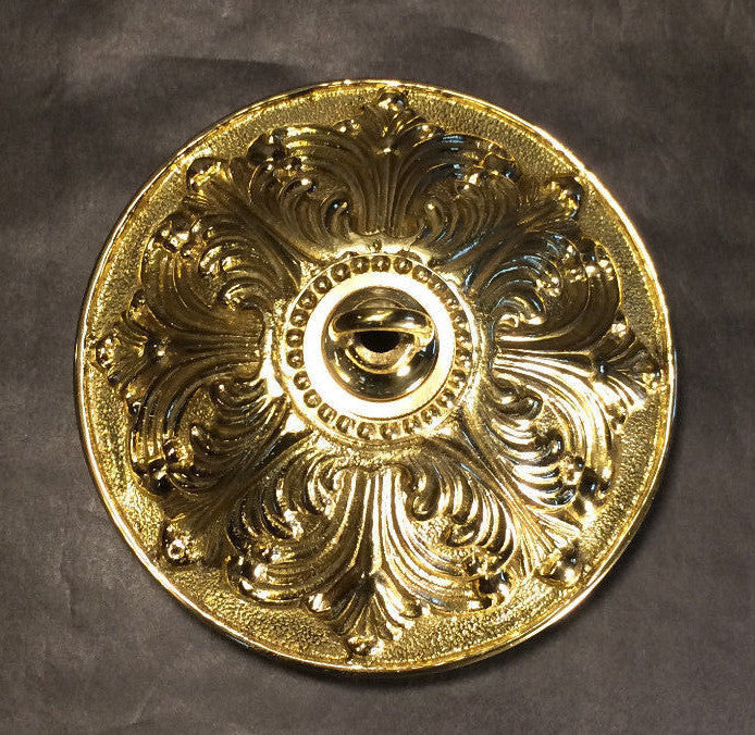 5 1/2" Polished Brass Finish Die Cast Brass Screw Collar Ceiling Canopy Kit