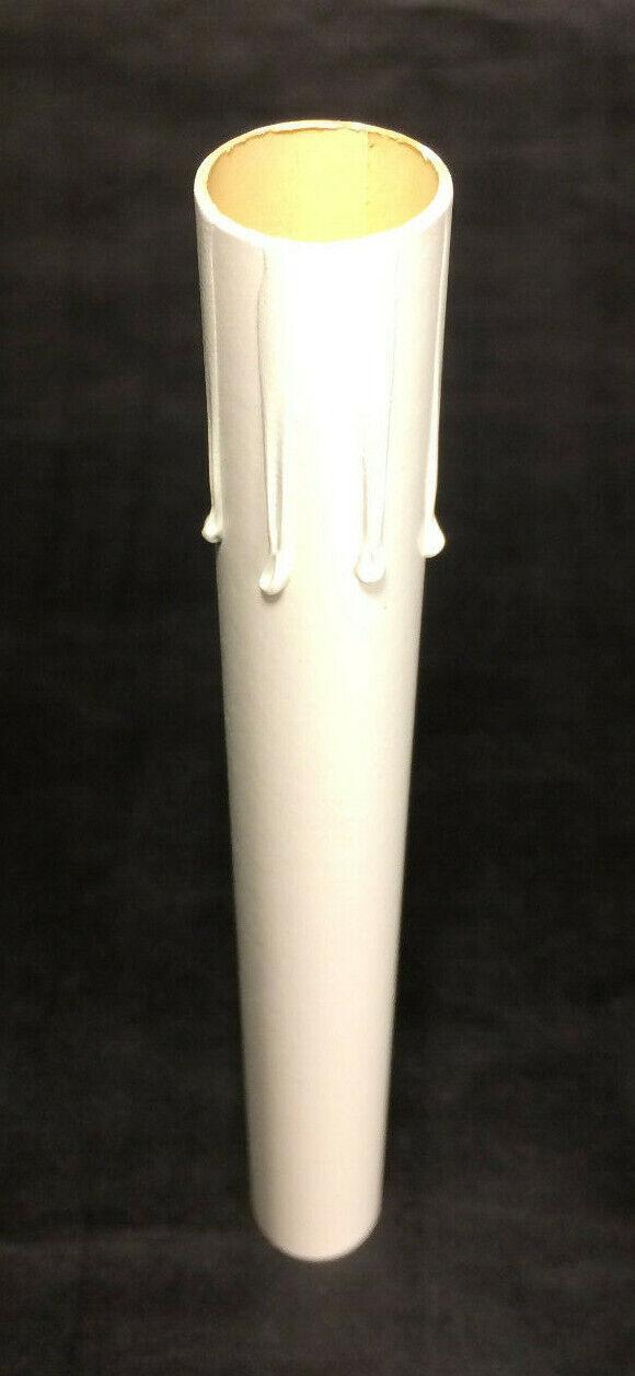 New 8" Ivory Candle Cover With Drips, Antique Style Paper Board, Candelabra 989i - Stone Door Lamps