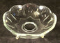NEW 4" Pressed Glass Round Lamp Prism Chandelier Bobeche w/ 6 Brass Pins #BB922