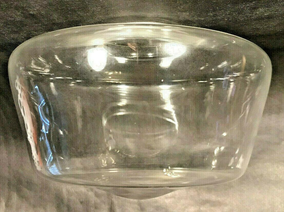 New 4" Lip Fitter Clear Glass Schoolhouse Pendant Fixture Shade, 10" Diameter - Stone Door Lamps