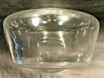New 4" Lip Fitter Clear Glass Schoolhouse Pendant Fixture Shade, 10" Diameter - Stone Door Lamps