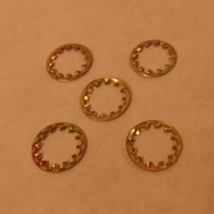 Lot of 5 Plated Steel Lock Washer, Canopy, Lamp Part 1/8 IP Slip, fits 3/8" pipe - Stone Door Lamps