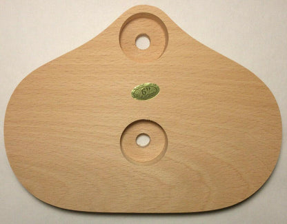 New 6"x8" Oval Figurine Lamp Base, Unfinished Sanded Hardwood 1/8IP Slip #WB272U - Stone Door Lamps