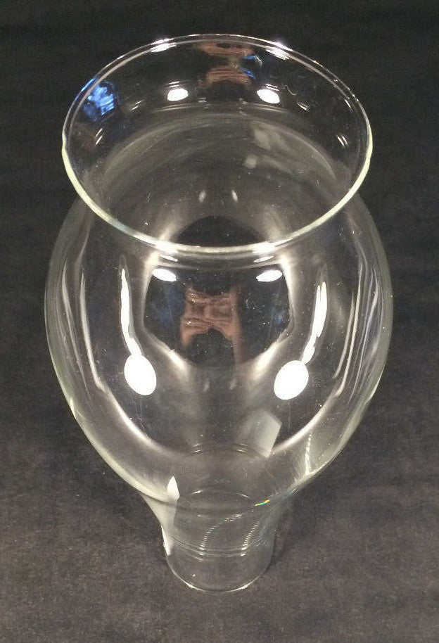 2 5/8" x 8 1/16" LIP FITTER CLEAR GLASS Oil Lamp Chimney #2 Hinge Burner CH802