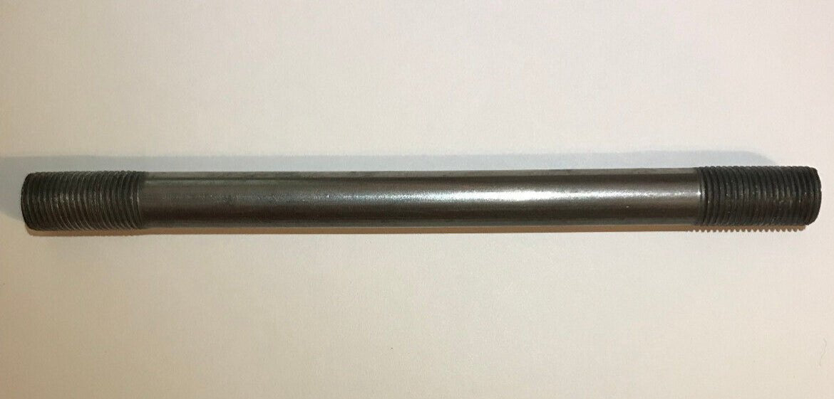 New 8 1/2" Seamless Steel Threaded Lamp Pipe, Rod, 1/8 IP (3/8") #SP313 - Stone Door Lamps