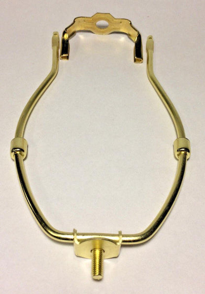 8" Heavy Duty Brass Plated Lamp Harp with Base Shade Holder #HAR42 - Stone Door Lamps