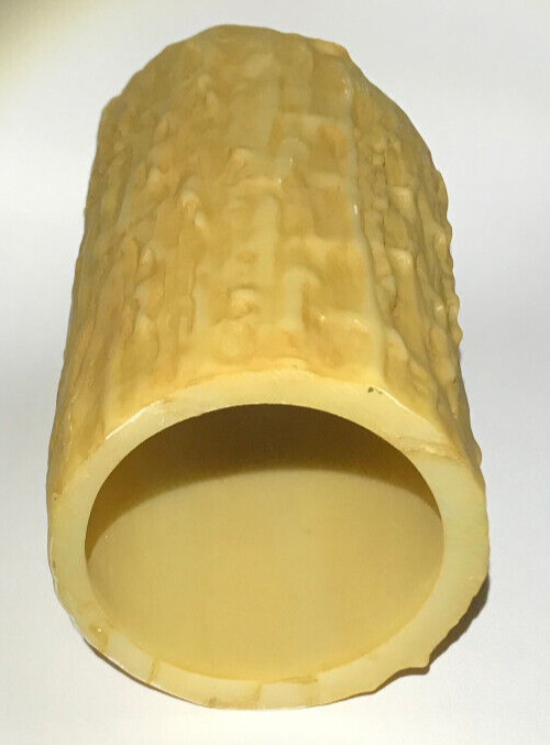 New 6" Ht. Large 3" Diameter Antique Gold Melting Resin Candle Cover #CC983A