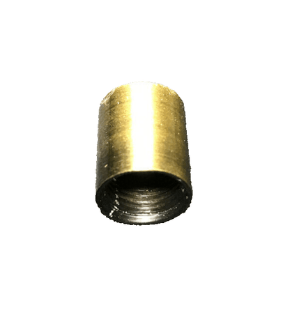 New Brass Lamp Pipe Coupling, Antique Brass Finish, 9/16" ht., 1/8F(3/8") BC936A - Stone Door Lamps