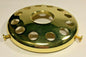 New 4" Fitter Solid Brass Screw On Uno Shade Holder, Polished & Lacquered #SH728 - Stone Door Lamps