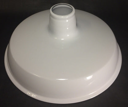 New 12 1/16" Metal Industrial Pendant Lamp Shade, White, Benjamin Style #IS351W