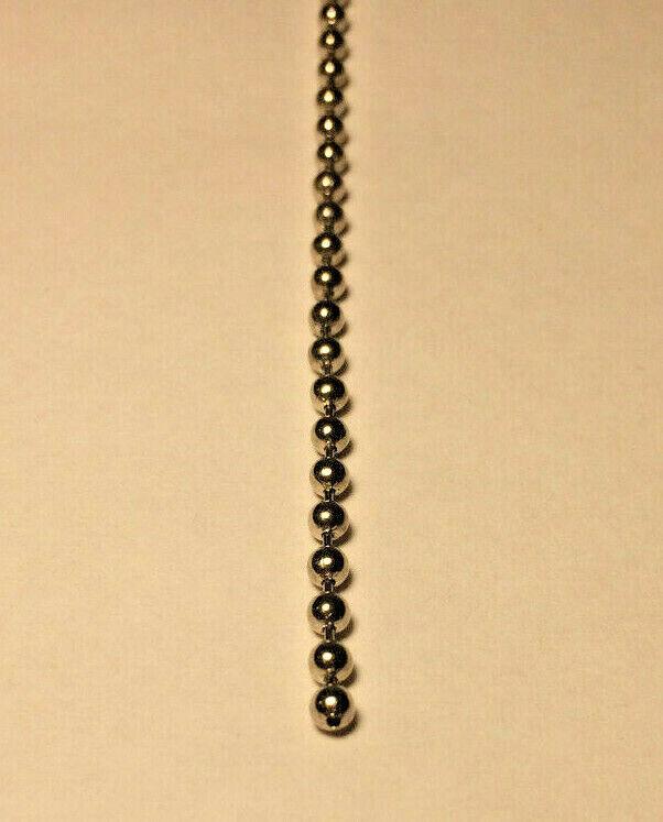 New #6 Nickel Beaded Chain For Lamp Sockets & Ceiling Fans, Sold Per Ft. #BC600N - Stone Door Lamps