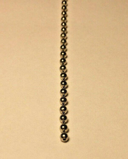 New #6 Nickel Beaded Chain For Lamp Sockets & Ceiling Fans, Sold Per Ft. #BC600N - Stone Door Lamps
