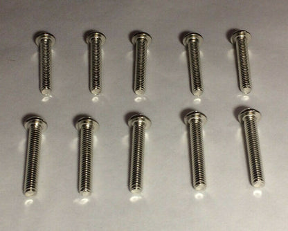 New Lot Of 10 Steel 1.5" Long Nickel Plated Finish Canopy Screws 8/32 Thread 88N