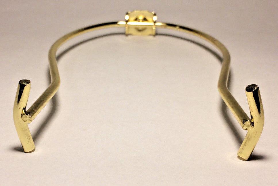 New 8" BRASS PLATED STEEL LAMP CUP HARP SHADE HOLDER (6" Actual Height) #HAR90 - Stone Door Lamps