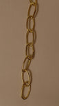 New 3' Brass Plated 10 Gauge Steel Chandelier Fixture Oval Lamp Chain #FC995