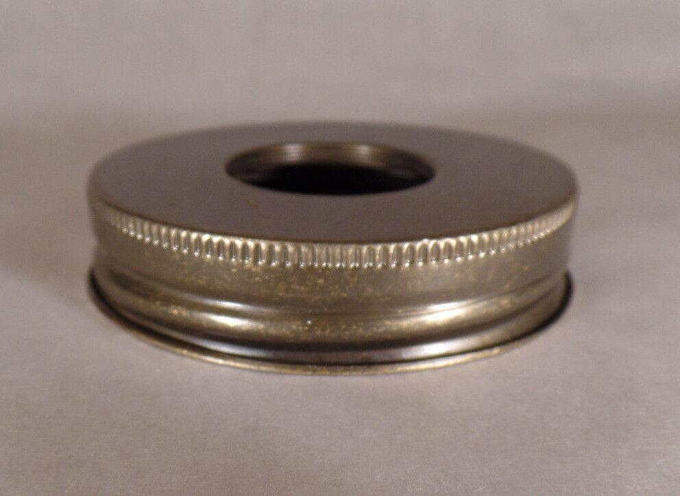 New Mason Jar to # 2 Size Reducing Collar Brass Plated Antique Finish Screw On - Stone Door Lamps