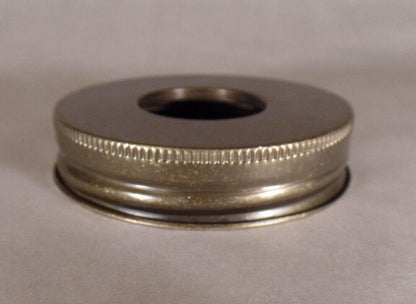 New Mason Jar to # 2 Size Reducing Collar Brass Plated Antique Finish Screw On - Stone Door Lamps