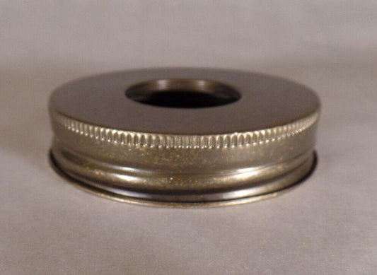New Mason Jar to # 2 Size Reducing Collar Brass Plated Antique Finish Screw On - Stone Door Lamps