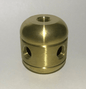 New Large Turned Brass 2 Pc. Lamp Cluster Body, 4 Holes, 1/4F Bottom, Unfinished - Stone Door Lamps