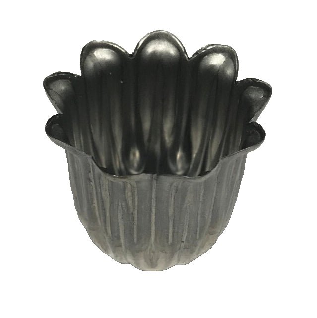 New 1 1/2" Stamped Steel Lamp, Chandelier Candle Cup, Husk, 1 5/8" O.D. #SC556 - Stone Door Lamps