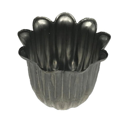 New 1 1/2" Stamped Steel Lamp, Chandelier Candle Cup, Husk, 1 5/8" O.D. #SC556 - Stone Door Lamps