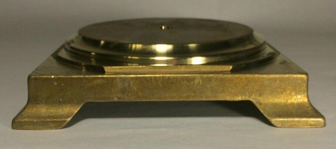 New Die Cast Unfinished Brass Footed Lamp Base, 4 7/16" Top Diameter, #BB004U - Stone Door Lamps