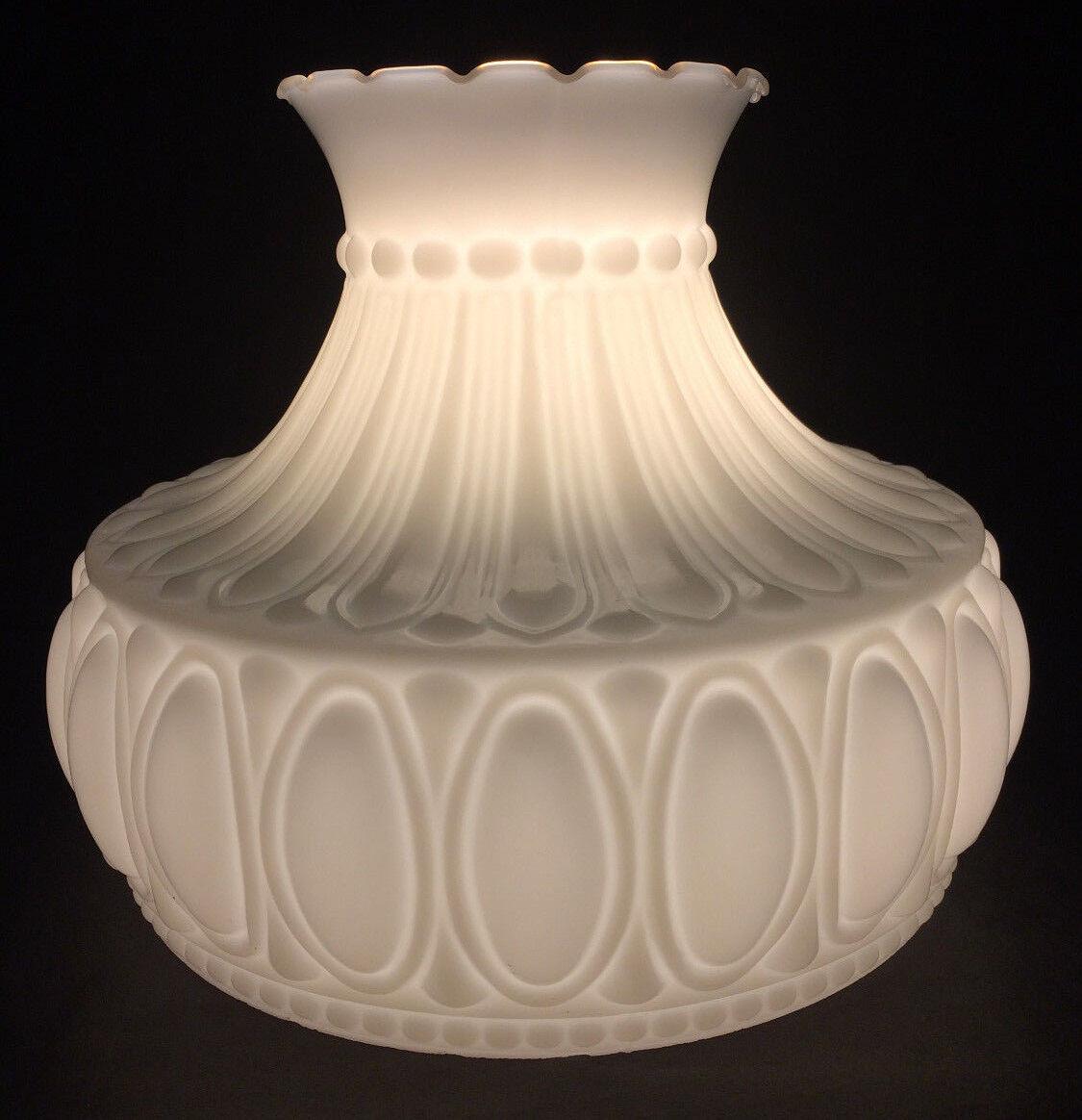 New 10" Opal White Milk Glass Lamp Shade Designed for Aladdin Lamps, USA, #SH525 - Stone Door Lamps