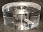 New 7" Diameter, 2" Thick Clear Round Acrylic Lamp Base Center Hole, Side Outlet - Stone Door Lamps