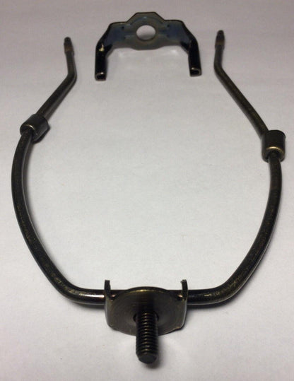 New 6" Brass Lamp HARP Shade Holder w/Base for Lamp Repair Antique Bronze Finish - Stone Door Lamps
