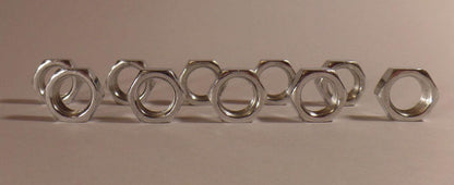 Lot Of 10 1/8F Heavy Steel Counter Sunk Hexnuts Ceiling Canopy, Lamp Part #HN705 - Stone Door Lamps