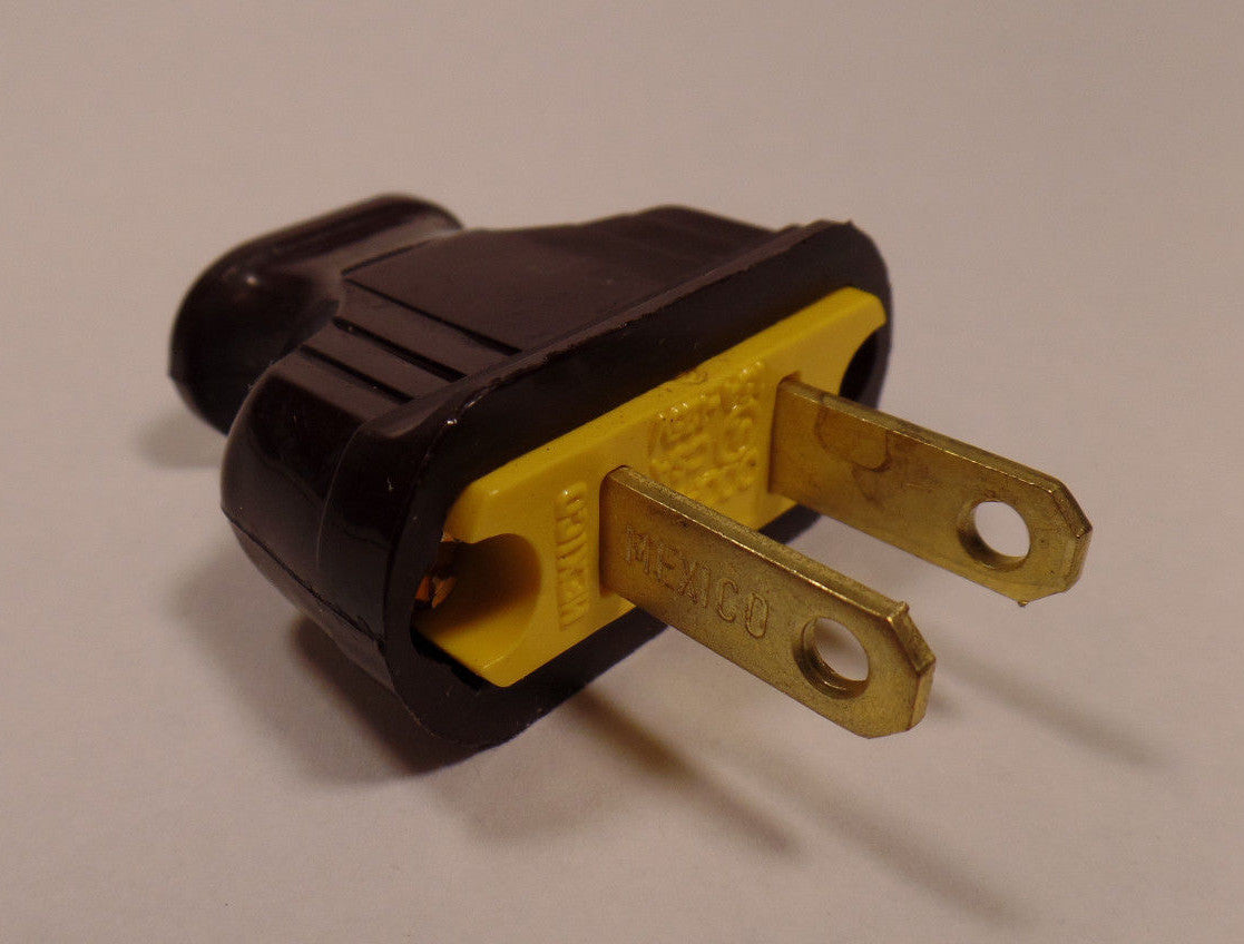 New Brown Heavy Bakelite Plug, Early Electric Style, Lamp Part,U.L.Listed #BP516