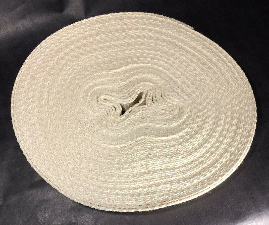 New 1 1/2" Wide Flat Cotton Oil Lamp Wick For #3 Burners Sold By The Yard #WY914