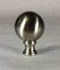 New Cast Brass Sphere Lamp Harp Finial With Nickel Finish 1 3/4" ht. LF081N - Stone Door Lamps