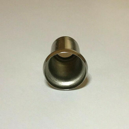 New Nickel Plated Stamped Steel Lamp Neck, 1/8IP (3/8") Slip, 1" Ht., #NN963N - Stone Door Lamps