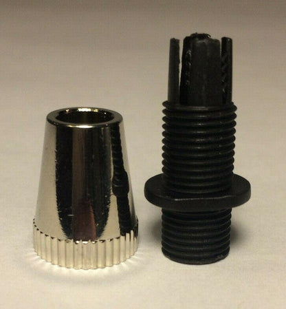New Brass Cord Grip Bushing, Nickel Plated, for Twisted Pair Lamp Cord #CB930N - Stone Door Lamps