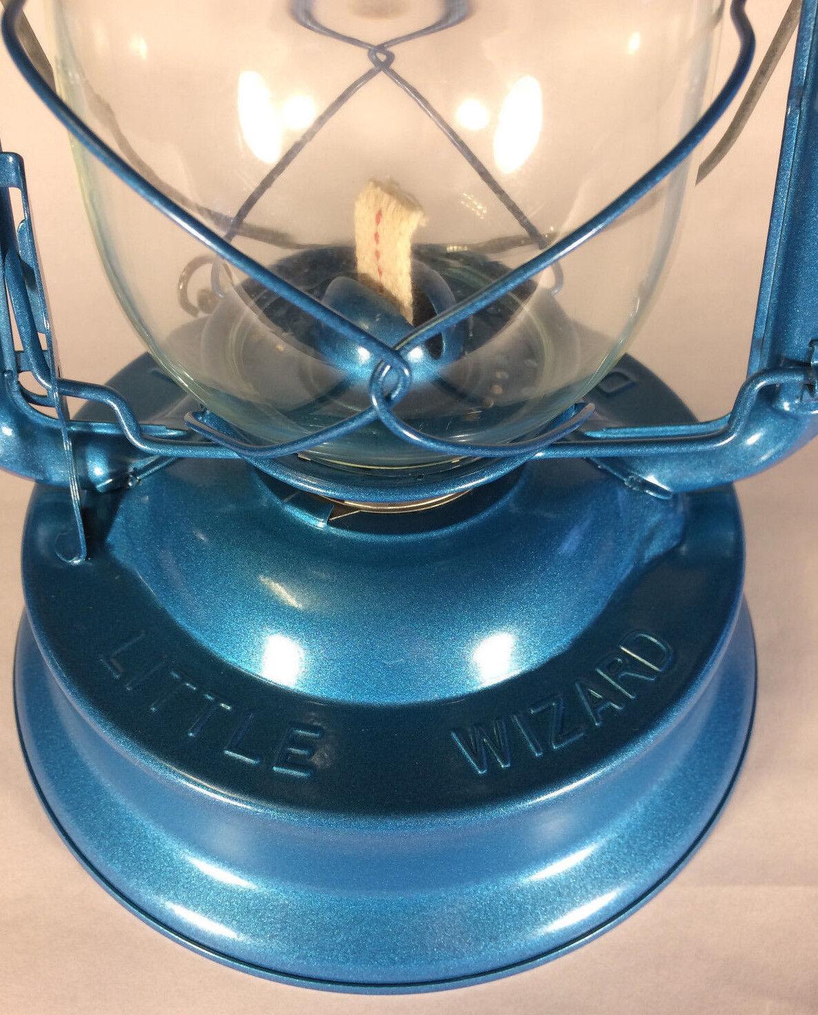 NEW Blue 12" tall Dietz No. 1 Little Wizard #1 Oil Kerosene Lantern + wick LA850