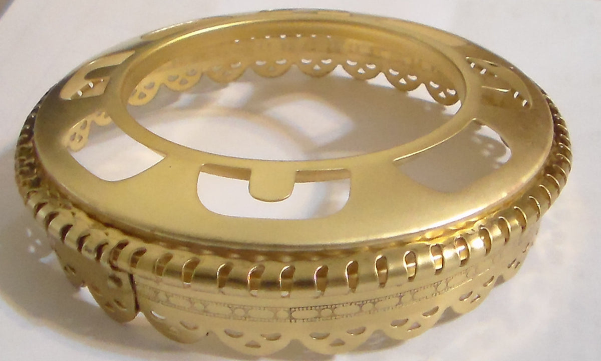 NEW 4" Fitter Brass Fenced Ball Gas Lamp Shade Holder  for #2 Burner  #SHH90