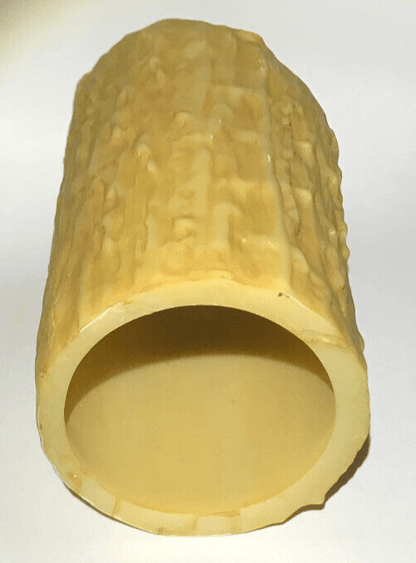 New 6" Ht. Large 3" Diameter Antique Gold Melting Resin Candle Cover #CC983A - Stone Door Lamps