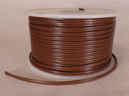 New 250' Brown Plastic Covered Lamp Cord Wire Spool, 18/2, SPT-1 1/2, #PC640