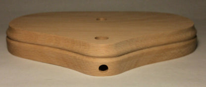 New 5"x7" Oval Figurine Lamp Base, Unfinished Sanded Hardwood 1/8IP Slip #WB271U