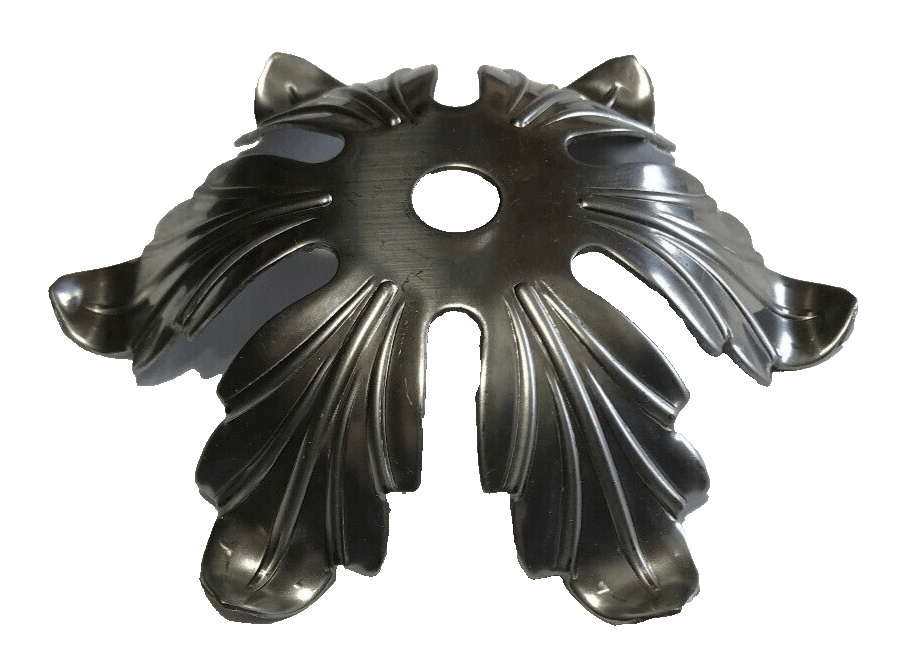 NEW 4" Stamped Unfinished Steel Bobesche, Slips 1/8IP (3/8"), 7/8" Height #SB563 - Stone Door Lamps