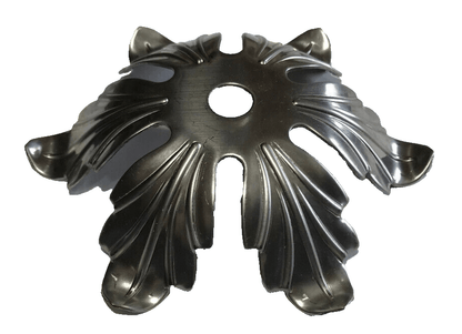 NEW 4" Stamped Unfinished Steel Bobesche, Slips 1/8IP (3/8"), 7/8" Height #SB563 - Stone Door Lamps