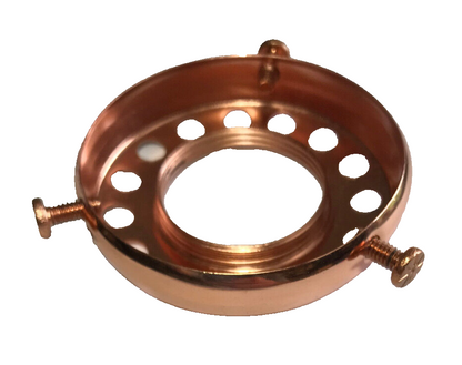 New 2 1/4" Fitter Screw On Uno Shade Holder, Polished Copper Finish #SH786C